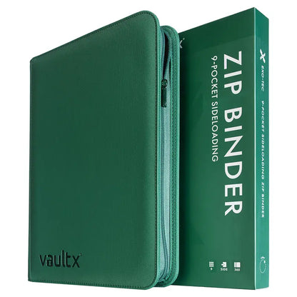 Vault X: Metallic Green Exo-Tec Zip Binder 9-Pocket