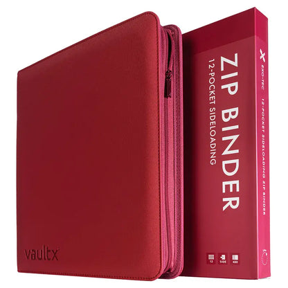 Vault X: Metallic Red Exo-Tec Zip Binder 12-Pocket