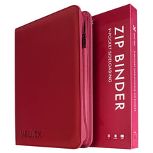 Vault X: Metallic Red Exo-Tec Zip Binder 9-Pocket