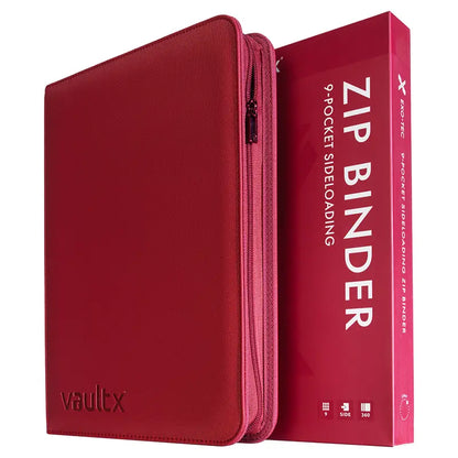 Vault X: Metallic Red Exo-Tec Zip Binder 9-Pocket