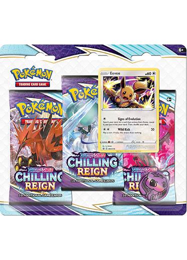 Pokemon TCG: Sword & Shield Chilling Reign - 3 Pack Blister Eevee