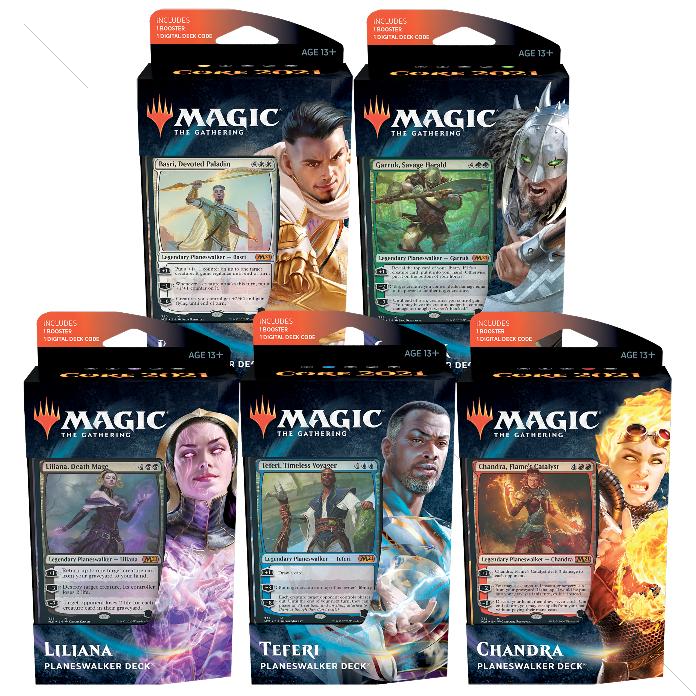 MTG: Core Set 2021 Planeswalker Deck - Set of 5