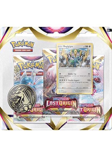 Pokemon TCG: Sword & Shield 11 Lost Origin - 3 Pack Blister Regigigas