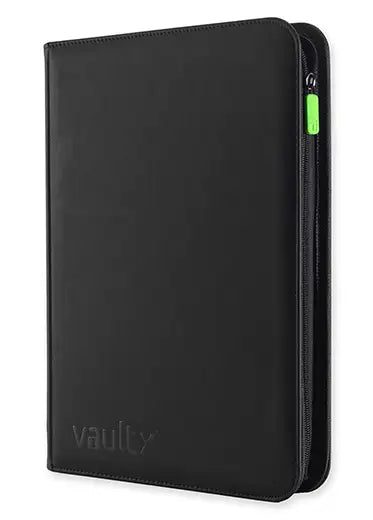 Vault X: 9-Pocket Exo-Tec Zip Binder Black